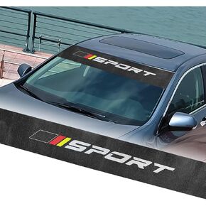 Universal Front Rear Windshield Window Banner Vinyl Decal Transparent Window Sticker Car Window Body Trunk Headlight Decoration Sticker Black in Kuwait