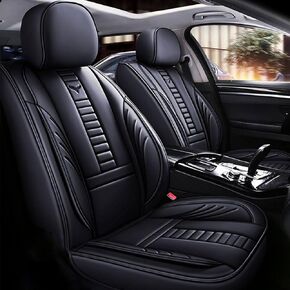 لأغطية مقاعد Acura TL/TSX 2005-2014، أغطية مقاعد سيارة مخصصة بتغطية كاملة، جلد فاخر مقاوم للماء ومقاوم للبقع وسهل التركيب (مقعدان قياسيان، أسود وقهوة) in Kuwait