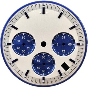 32.5mm Vk63 Dial White/Blue Quartz Movement Dial VK63 Hands Green Luminous Dial Fits for VK63 Movement Watch Accessories in Kuwait