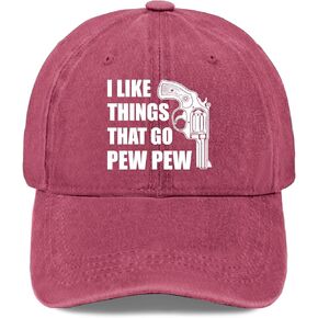 i Like Things That go pew pew Cap Sports hat Golf Hats Men Gifts for Dad Cycling Caps Wine Red in Kuwait