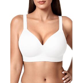 Wireless Bras for Women No Underwire with Support - S-3XL Comfortable Full Coverage Seamless Plus Size Bralette in Kuwait