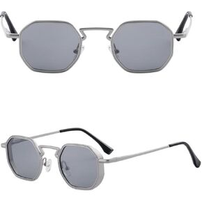 Vintage Punk Polygon Sunglasses for Men Women Luxury Trendy Metal Frame Uv400 Steampunk Driving in Saudi Arabia