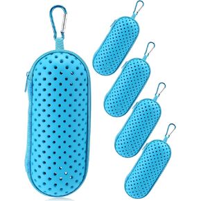 5 Pcs Swim Goggle Case for Swimming Goggles Portable Protective Case with Drain Hole Zipper Sunglasses Cases with Clip in Kuwait