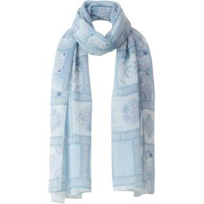 Korean Traditional Pattern Scarf, Lightweight Shawl for Women, Cultural Heritage Design in Saudi Arabia