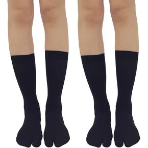 2 Pairs Thin Split Toe Socks Breathable Tabi Flip Flop Knee-High Stockings Japanese Geta Socks in Kuwait