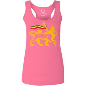0555. Retro Vintage bob Lion Zion Rastafari Reggae Rasta Women's Tank Top Racerback in Kuwait