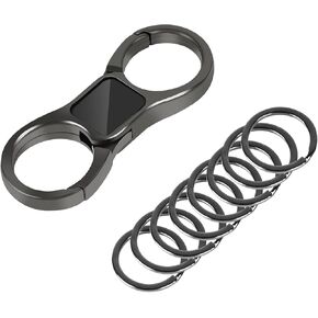 منظم المفاتيح، سلسلة مفاتيح مع 8 حلقات مفاتيح، حامل مفاتيح، حلقات سلاسل مفاتيح، سلسلة مفاتيح سريعة الفك، منظم سلاسل مفاتيح السيارة عالي التحمل in Kuwait