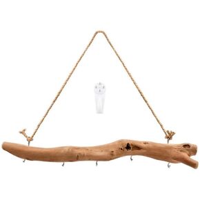 1 قطعة 15 بوصة الطبيعية Driftwood ديكور فروع مزرعة المنزل الجدار شنقا ديكور شنقا منظمات المجوهرات مع 5 السنانير ديكور مزرعة ديكور جدار المنزل in Kuwait