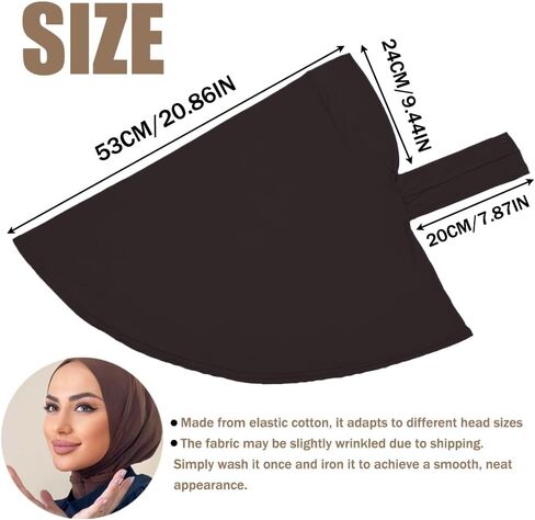 Instant Scarf For Women,Muslim Flexible Turban with Buttons Ready to Wear Easy,Chic Sport Jersey Hijab Head Scarf in Saudi Arabia