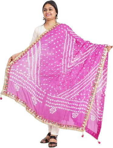 IGH Chiffon Leheriya Dupatta–Lightweight & Traditional Rajasthani Design, Weddings & Party Gift, Return Gift 1 Pcs in Saudi Arabia