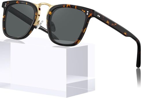 CARFIA Metal Bridge Acetate Polarized Sunglasses for Men UV400 Protection Classic Retro Style CA5107 in Saudi Arabia