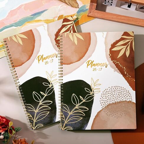 2026-2027 Weekly and Monthly Planner/Calendar - Academic Planner 2026-2027, JUL 2026 to JUN 2027, 12 Colorful Tabs, 9" x 11" Twin-Wire Binding, Inner Pocket in Kuwait