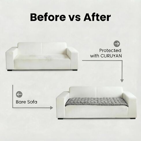 Non-Slip Sectional Couch Covers, Washable Pet Friendly Furniture Protector for Dogs Cats, Soft Thick Slipcover for L-Shaped Sofa (Sold by Piece, Not Set) (Light Grey, 27.6"x27.6") in Saudi Arabia