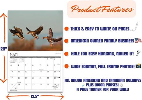 2026 تقويم حائط الطيور المائية in Kuwait