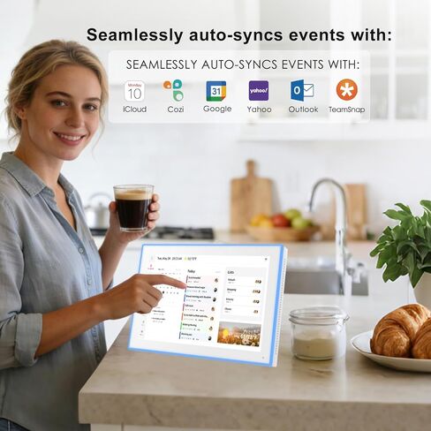 Akimart Calendar: 10.1-inch Wall Planner Digital Calendar & Chore Chart With LED Reminder, Smart Touchscreen Interactive Display for Family Schedules, Hearth Display Digital Calendar, Great for Organizing Your 2026 Year in Kuwait