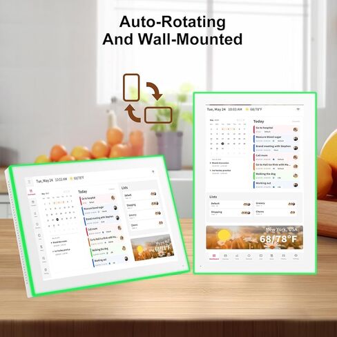 Akimart Calendar: 10.1-inch Wall Planner Digital Calendar & Chore Chart With LED Reminder, Smart Touchscreen Interactive Display for Family Schedules, Hearth Display Digital Calendar, Great for Organizing Your 2026 Year in Kuwait