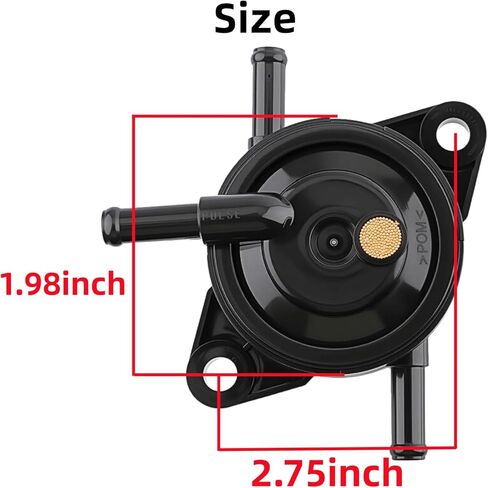 49040-0770 FR691V Fuel Pump Compatible with Kawasaki 49040-7008 for FS FR FX Series FS651V FS481V FR541V FS691V FS730V FR600V FS541V FR730V FR651V FS600V with Fuel Filter Clamps in Kuwait