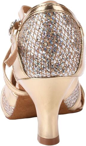 حذاء Akuna النسائي للرقص اللاتيني حذاء رقص السالسا للسيدات بكعب 2.3 سم in Kuwait