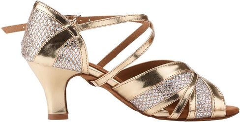 حذاء Akuna النسائي للرقص اللاتيني حذاء رقص السالسا للسيدات بكعب 2.3 سم in Kuwait