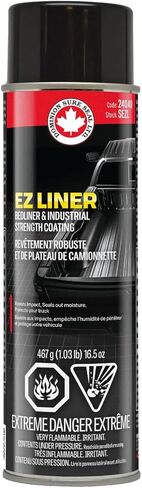 دومينيون شور سيل إي زي لاينر أيروسول - رذاذ بطانة سرير أسود سريع الجفاف للحصول على تفاصيل DIY، متوافق مع فيلم السوائل، وبطانة رابتور، وهيركولينر - مثالي لحماية سرير الشاحنة، 16.47 أونصة in Kuwait