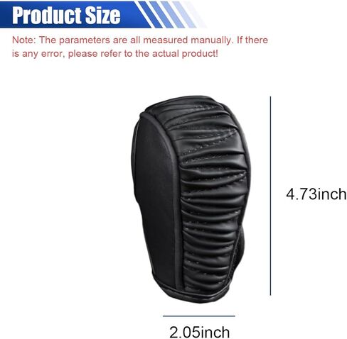 YoRise Leather Car Gear Shift Cover, Anti-Slip Dust Waterproof Shift Knob Cover, Soft Breathable Shifter Stick Protector Decoration Accessories, Car Shifter Covers for Most Vehicles (Black) in Saudi Arabia