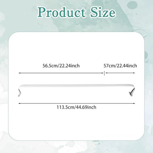 5 Pcs Curtain Single Rods Bulk Included Hardware and Bracket White Adjustable Tension Rod for Kitchen Windows Door Valance Sash Curtains(22-45 Inch) in Kuwait