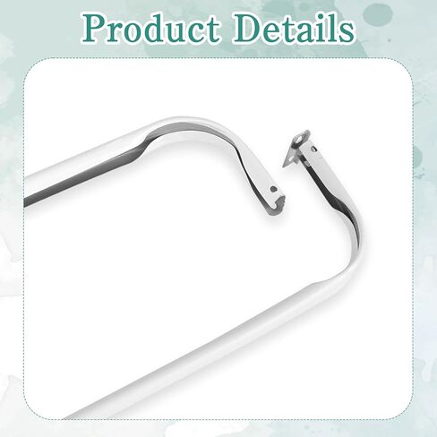 5 Pcs Curtain Single Rods Bulk Included Hardware and Bracket White Adjustable Tension Rod for Kitchen Windows Door Valance Sash Curtains(22-45 Inch) in Kuwait