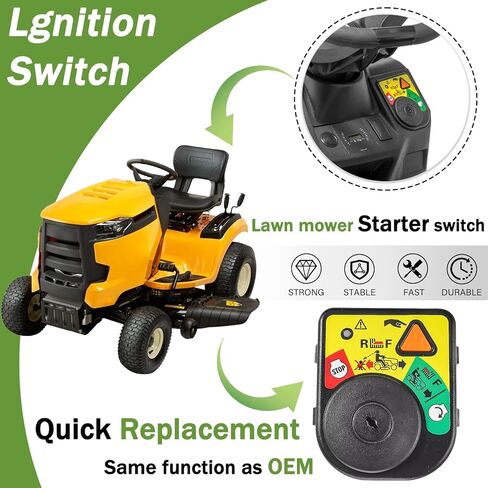 925-06119c وحدة مفتاح إشعال لنماذج Cub Cadet XT1 XT2 LTX/Troy-Bilt/MTD الحرفي | مفتاح تشغيل شبل كاديت يستبدل 725-04227 | 7 محطات | مع 2 مفتاح in Kuwait