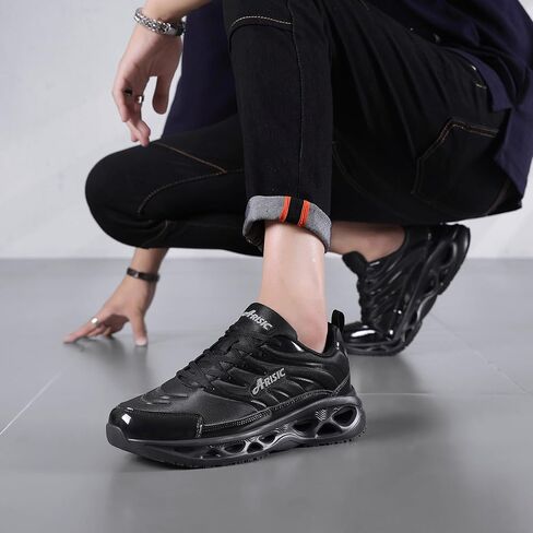 Non Slip Work Shoes for Men Women Waterproof Sneakers Men Comfortable Restaurant Chef Shoes Slip Resistant Shoes for Men Breathable Walking Sneakers for Daily Use Black in Saudi Arabia