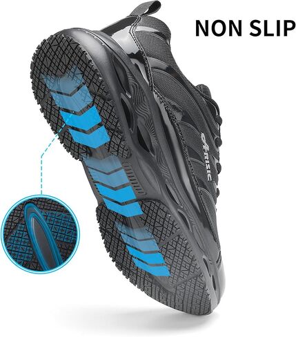 Non Slip Work Shoes for Men Women Waterproof Sneakers Men Comfortable Restaurant Chef Shoes Slip Resistant Shoes for Men Breathable Walking Sneakers for Daily Use Black in Saudi Arabia