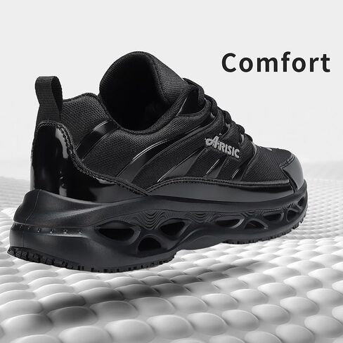 Non Slip Work Shoes for Men Women Waterproof Sneakers Men Comfortable Restaurant Chef Shoes Slip Resistant Shoes for Men Breathable Walking Sneakers for Daily Use Black in Saudi Arabia