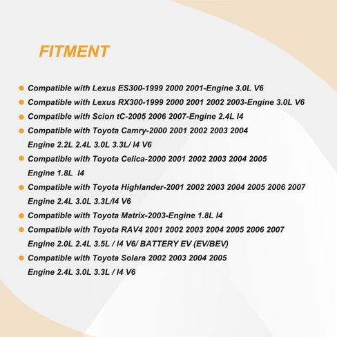 U140E F140E U140 U241 U240E مجموعة الملف اللولبي ناقل الحركة، متوافق مع Toyota Camry 2000-2004، RAV4 2001-2007، Solara 2002-2005، Highlander 2001-2007، Lexus ES300/RX300 وScion tC (5 قطع) in Kuwait