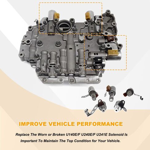 U140E F140E U140 U241 U240E مجموعة الملف اللولبي ناقل الحركة، متوافق مع Toyota Camry 2000-2004، RAV4 2001-2007، Solara 2002-2005، Highlander 2001-2007، Lexus ES300/RX300 وScion tC (5 قطع) in Kuwait