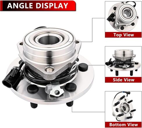 4WD 515024 2pcs Front Wheel Bearing Hub Assembly for Cadillac Escalade 1999-2000, for Chevy Tahoe 1995-2000, for GMC Yukon, for K1500(Suburban) 1995-1999, for K2500 (Suburban) 1995, 6-Lug w/ABS in Kuwait