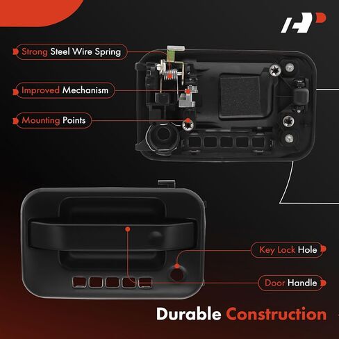 A-Premium Front Left Driver Side Exterior Door Handle with Keypad Hole Compatible with Ford F-150 F150 2009-2014, Smooth Black, Replace# CL3Z-1522405-AA in Saudi Arabia