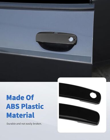 2Pcs Exterior Door Handle Covers Trim Overlay Compatible with Dodge Challenger 2012 +, Black Outside Door Handle Protector Shell for Dodge Challenger Exterior Accessories in Kuwait