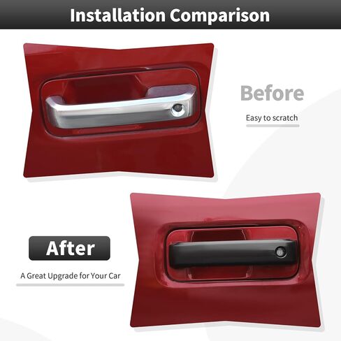 Exterior Door Handle Cover for Ford F150 2015-2020,Auto Outside Door Handle Covers Decor Trim,Exterior Accessories in Saudi Arabia