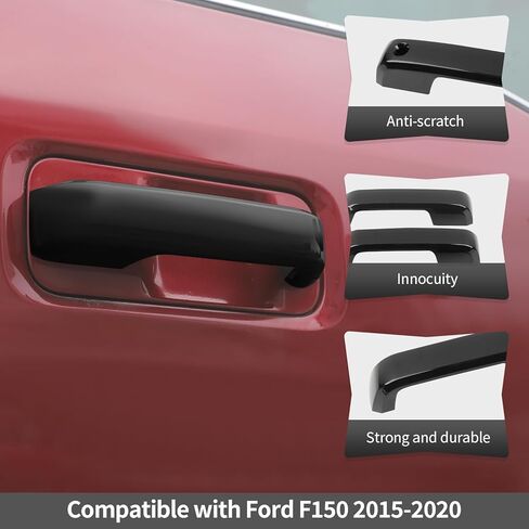 Exterior Door Handle Cover for Ford F150 2015-2020,Auto Outside Door Handle Covers Decor Trim,Exterior Accessories in Saudi Arabia