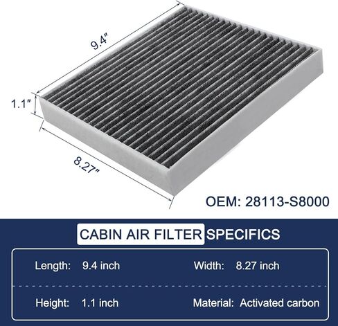 Hyundai Palisade Engine and Cabin Air Filter Set (2020 2021 2022 2023 2024 2025) Replace for 97133S8000, WP10080, 28113A9100, CA11943 in Kuwait