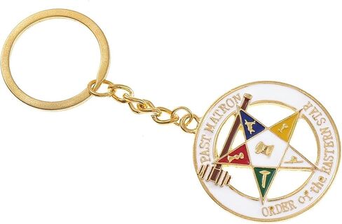 Metal Enamel Mason Organization Order Of The Eastern Star OES Keychains Society Member Jewelry Gifts in Kuwait