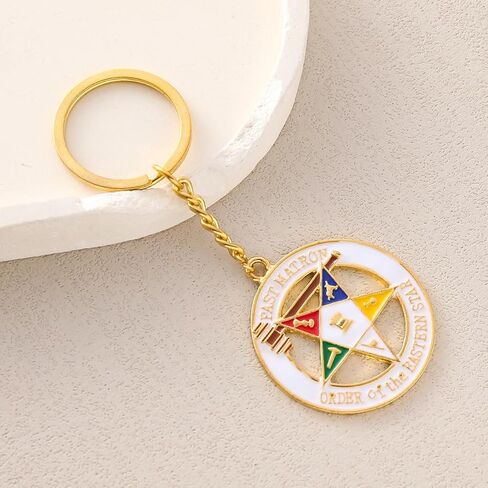 Metal Enamel Mason Organization Order Of The Eastern Star OES Keychains Society Member Jewelry Gifts in Kuwait