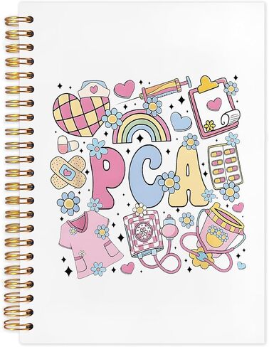 ممرضة دوامة دفتر مجلة 5.5x8.3 بوصة، هدايا تقدير ممرضة، هدايا طالب التمريض، هدية عمل الرعاية الصحية دفتر مجلة غلاف فني لمكتب العمل الدراسة in Kuwait