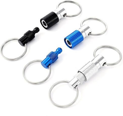 3 PCS Quick Release Keychain Quick Disconnect Keychain, Detachable Key Ring Release Keychains Pull Apart Key Chain Metal Safety for Men, Women, Keys, Car Purse Bag (3 Colors) in Saudi Arabia