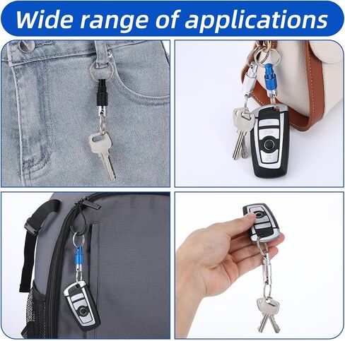 3 PCS Quick Release Keychain Quick Disconnect Keychain, Detachable Key Ring Release Keychains Pull Apart Key Chain Metal Safety for Men, Women, Keys, Car Purse Bag (3 Colors) in Saudi Arabia