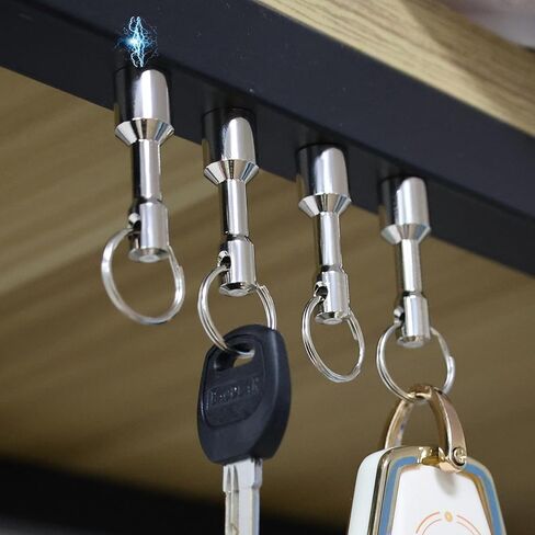 Metal Keychains Strong Magnetic Clasps Anti-loss Car Key Rings Hanging Holder Office Storage Rack Tools in Saudi Arabia