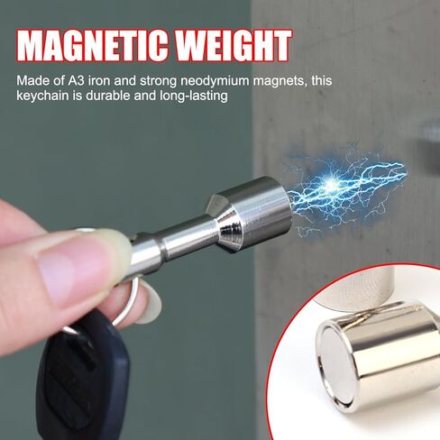 Metal Keychains Strong Magnetic Clasps Anti-loss Car Key Rings Hanging Holder Office Storage Rack Tools in Saudi Arabia
