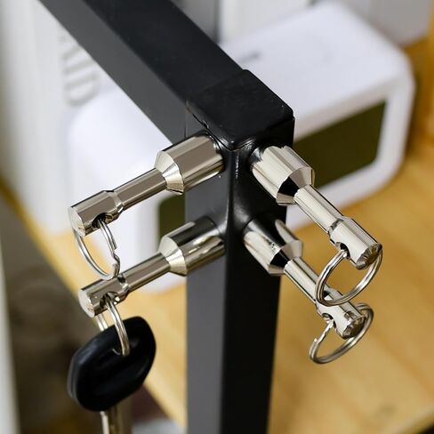 Metal Keychains Strong Magnetic Clasps Anti-loss Car Key Rings Hanging Holder Office Storage Rack Tools in Saudi Arabia