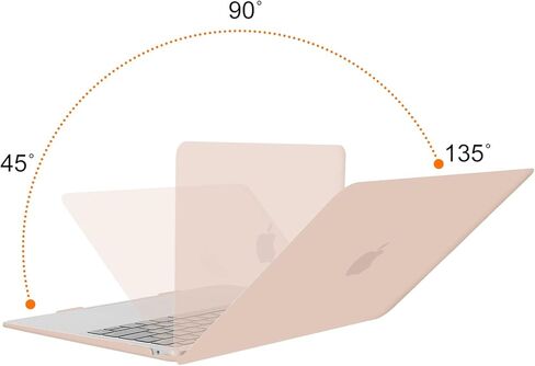 MOSISO Compatible with MacBook Air 13 inch Case 2022, 2021-2018 Release A2337 M1 A2179 A1932, Plastic Hard Shell&Polyester Vertical Sleeve Bag&Keyboard Cover&Screen Protector&Storage Bag,Apricot&Camel in Saudi Arabia