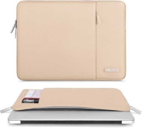 MOSISO Compatible with MacBook Air 13 inch Case 2022, 2021-2018 Release A2337 M1 A2179 A1932, Plastic Hard Shell&Polyester Vertical Sleeve Bag&Keyboard Cover&Screen Protector&Storage Bag,Apricot&Camel in Saudi Arabia