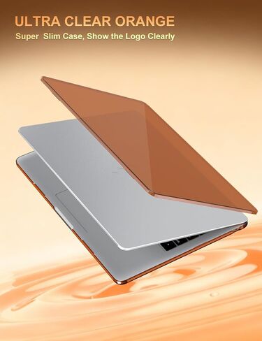 حزمة حافظة صلبة شفافة من PHOCAR لجهاز MacBook Air 13.6 بوصة، متوافقة مع موديلات M4/M3/M2 A3240/A3113/A2681، غطاء حماية برتقالي شفاف مع غطاء لوحة المفاتيح، واقي الشاشة ولوحة الماوس in Kuwait
